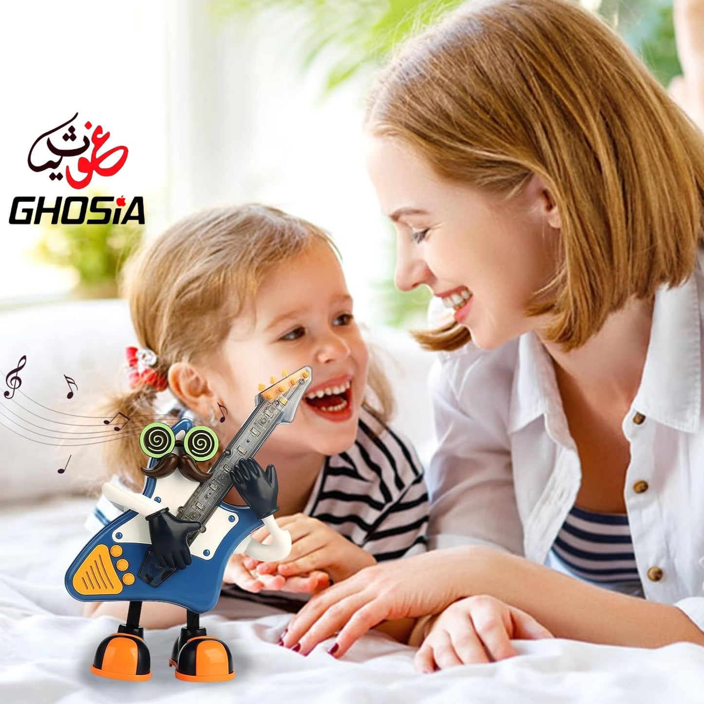 Mr Rock Electric Guitar Music and Lighting Swing Toy, Saxophone Guitar Dance Robot, Boy and Girl Children's Toys Gift - Ghosia Mall's