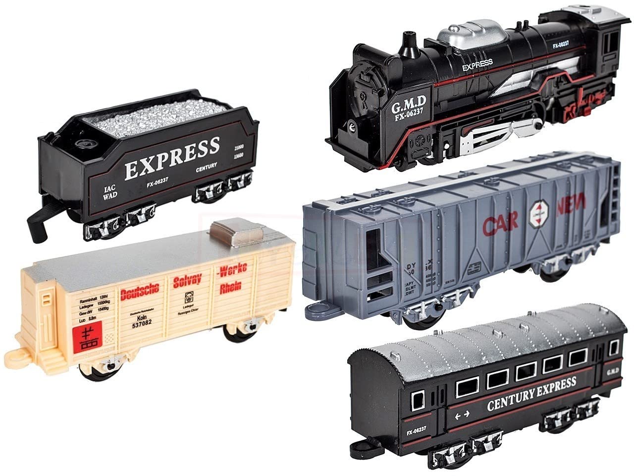 Battery Operated Simulation Electric Train & Train Set with Bright Headlight Wide Track Railway Set - Ghosia Mall's
