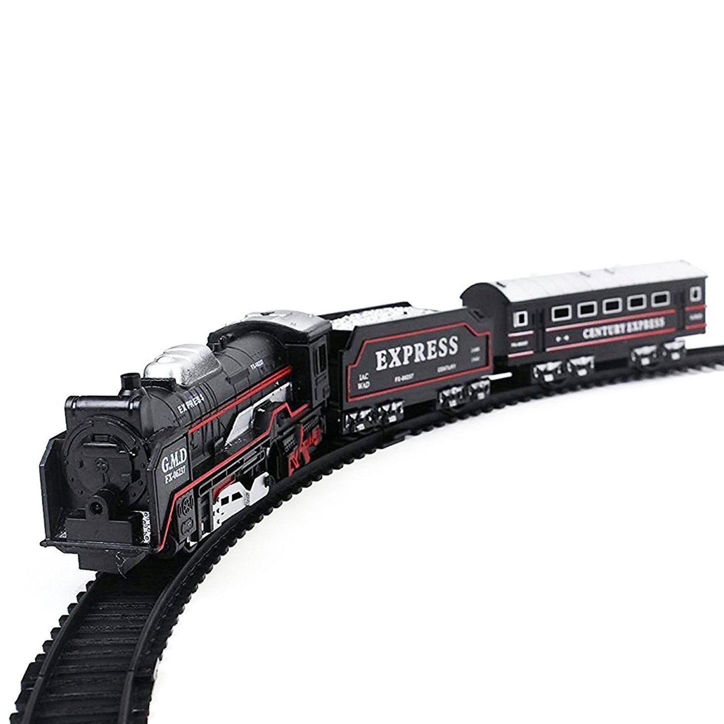 Battery Operated Simulation Electric Train & Train Set with Bright Headlight Wide Track Railway Set - Ghosia Mall's