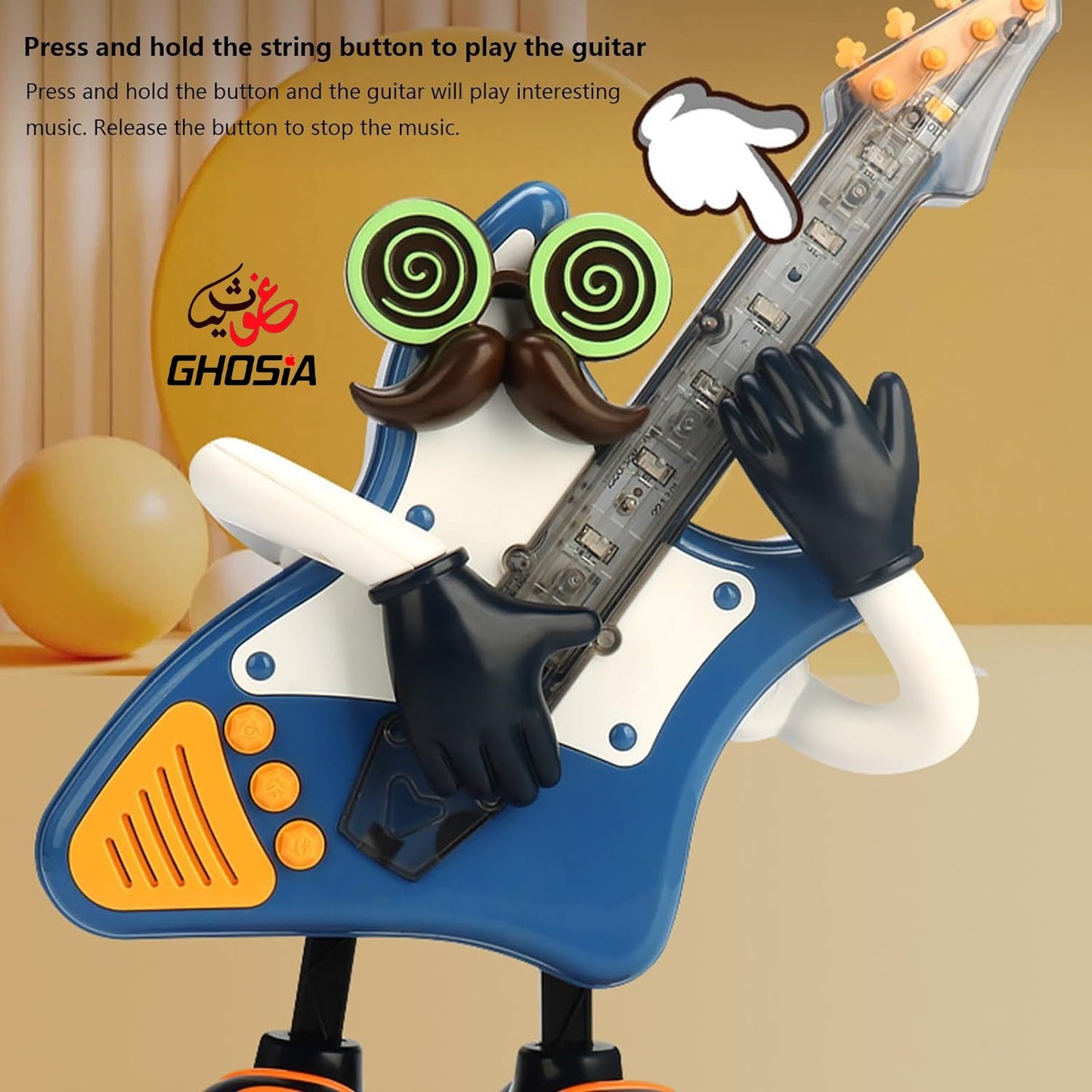 Mr Rock Electric Guitar Music and Lighting Swing Toy, Saxophone Guitar Dance Robot, Boy and Girl Children's Toys Gift - Ghosia Mall's