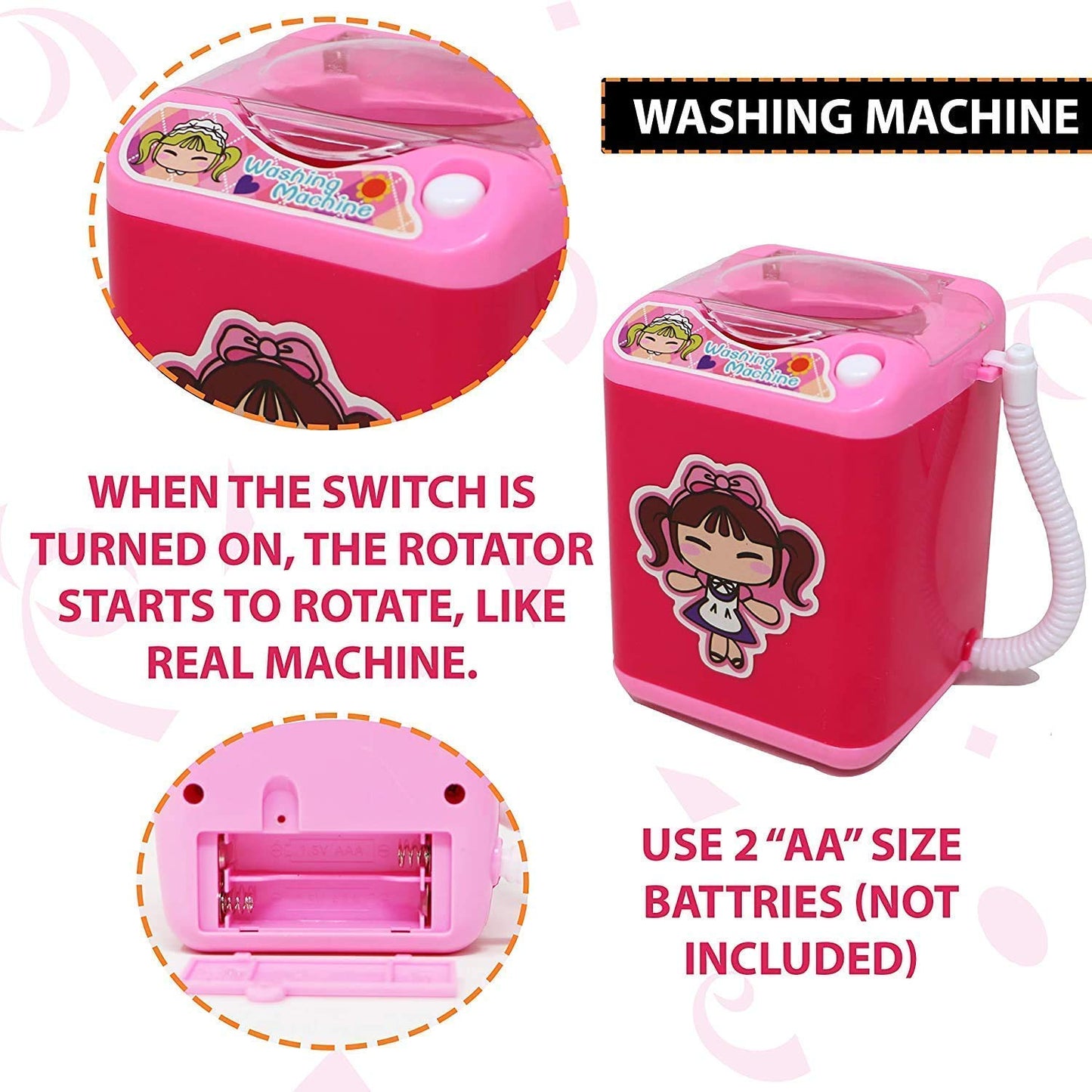 4 in 1 Mini Household Appliances Toys Set for Kids Cute Princess Barbie Theme Dream House Appliances - Ghosia Mall's