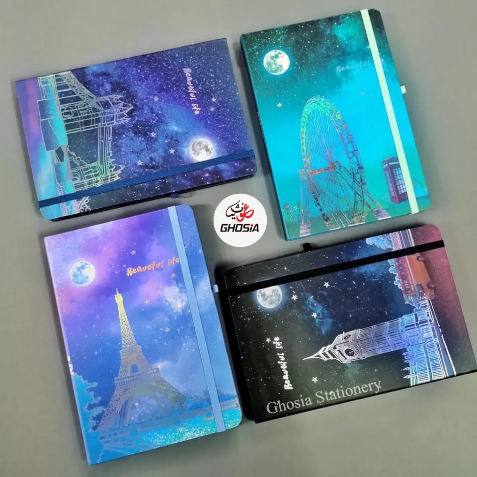 Beautiful Life Dark Galaxy Themes Diary Hard cover Diary A6 Size Travel Pocket Diary With Beautiful Cover - Ghosia Mall's