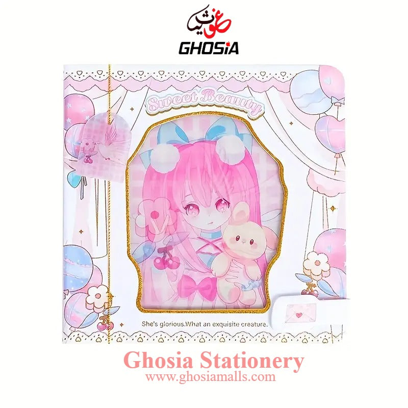Magic 3D GIF Animation Cover Diary Magnetic Buckle Lock Notepad With 3d GIF Animated Bookmark - 0964 - Ghosia Mall's