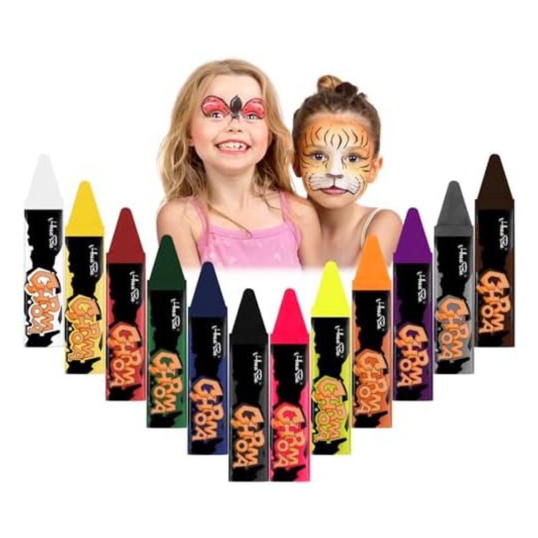 12 Colors Body Paint Crayons Art Painting Pencils Makeup Kids Face Paint - Ghosia Mall's