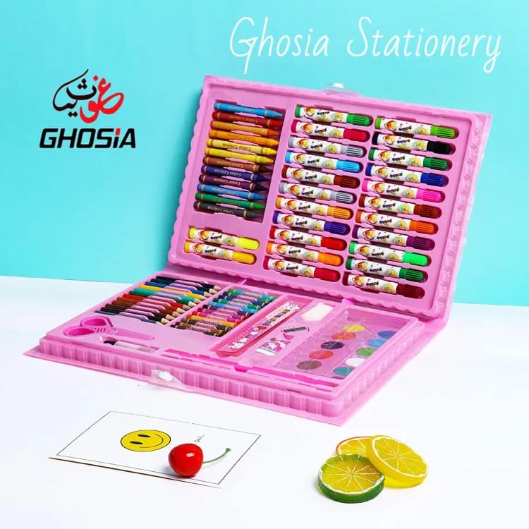 Drawing Art Kits 86 Pcs Arts & Crafting Kit Oil Pastels, Crayons, Colored Pencils, Paint Brush, Watercolor Portable Art Supplies - Ghosia Mall's