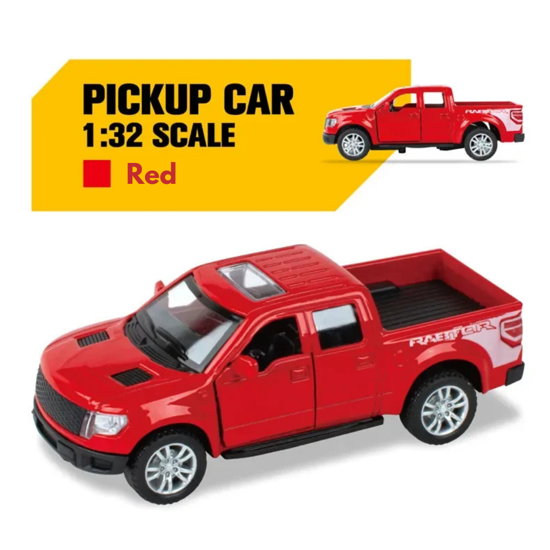 Alloy Die Cast Metal Pickup Off Road Model Toy Simulation Car Sound Light Pull Back Toys Car For Children - Ghosia Mall's