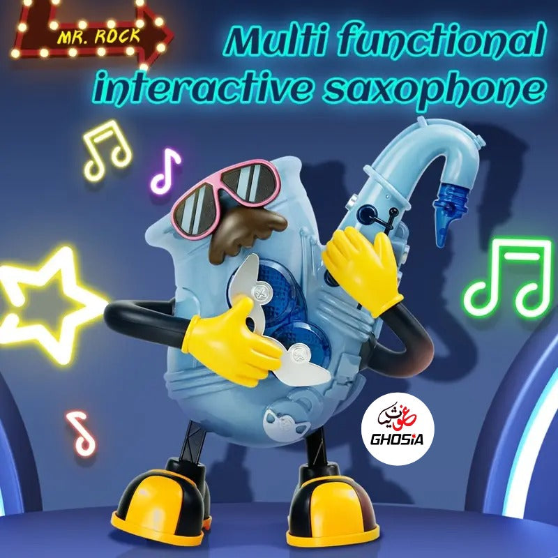 Children's Musical Robot Toy Mr Rock Electronic Dance Music Light Swing Toy Guitar Robot Novelty Funny Toys Christmas Toy Gifts - Ghosia Mall's