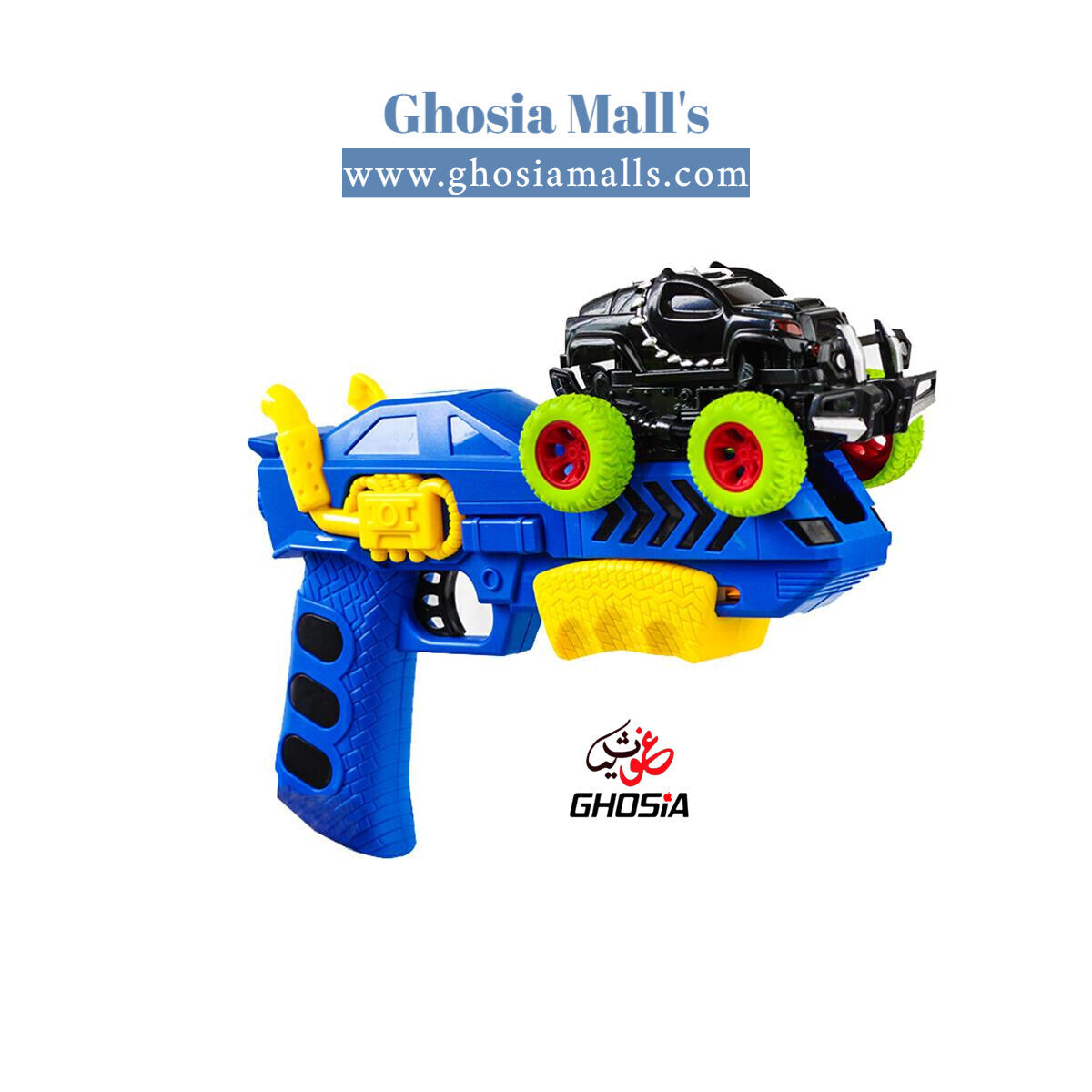 Manual Catapult Gun with Toy Deformation Car | Ejecting Action & Collision Car Shooter Gun Fun Toy - Ghosia Mall's