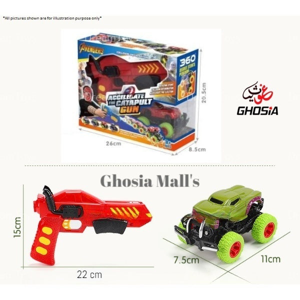 Manual Catapult Gun with Toy Deformation Car | Ejecting Action & Collision Car Shooter Gun Fun Toy - Ghosia Mall's