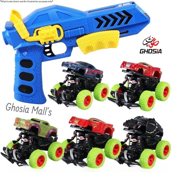 Manual Catapult Gun with Toy Deformation Car | Ejecting Action & Collision Car Shooter Gun Fun Toy - Ghosia Mall's