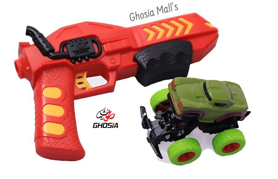Manual Catapult Gun with Toy Deformation Car | Ejecting Action & Collision Car Shooter Gun Fun Toy - Ghosia Mall's