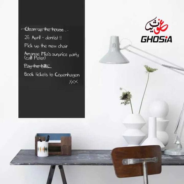 Chalkboard/Blackboard Adhesive Wall Sticker ( 36 inch x 15 inch ) With 5 Multicolor Chalks - Ghosia Mall's