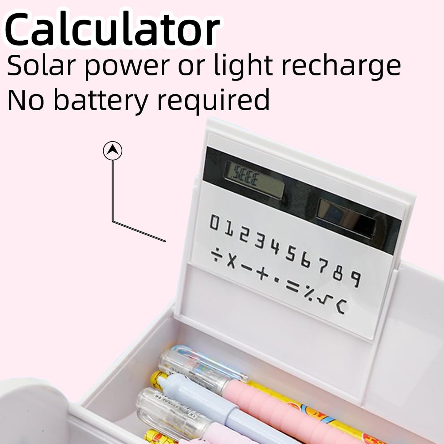 Creative Cartoon High Capacity Bottle Shape Pencil Case With Whiteboard, Markers & Cute Accessories Solar Calculator Magnetic Lock For Kids & Adults