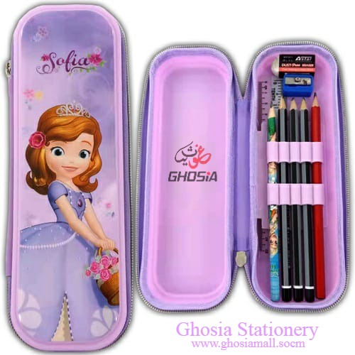 Beautiful Cute Characters Geometry Box Cartoon Geometry Pouch Themed Stationery Pouches For Kids - Ghosia Mall's