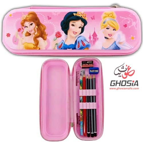 Beautiful Cute Characters Geometry Box Cartoon Geometry Pouch Themed Stationery Pouches For Kids - Ghosia Mall's