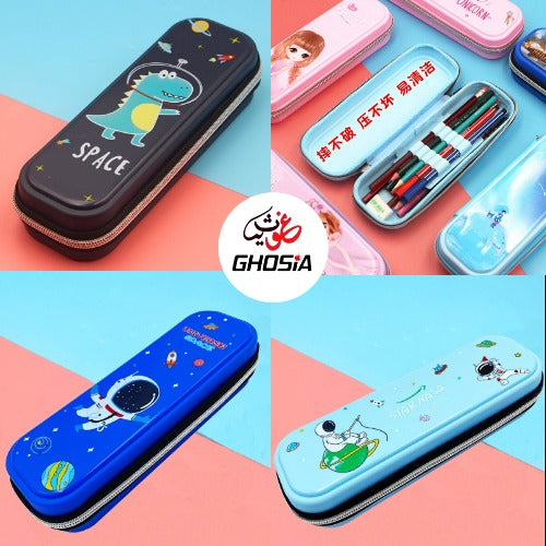 Beautiful Cute Characters Geometry Box Cartoon Geometry Pouch Themed Stationery Pouches For Kids - Ghosia Mall's