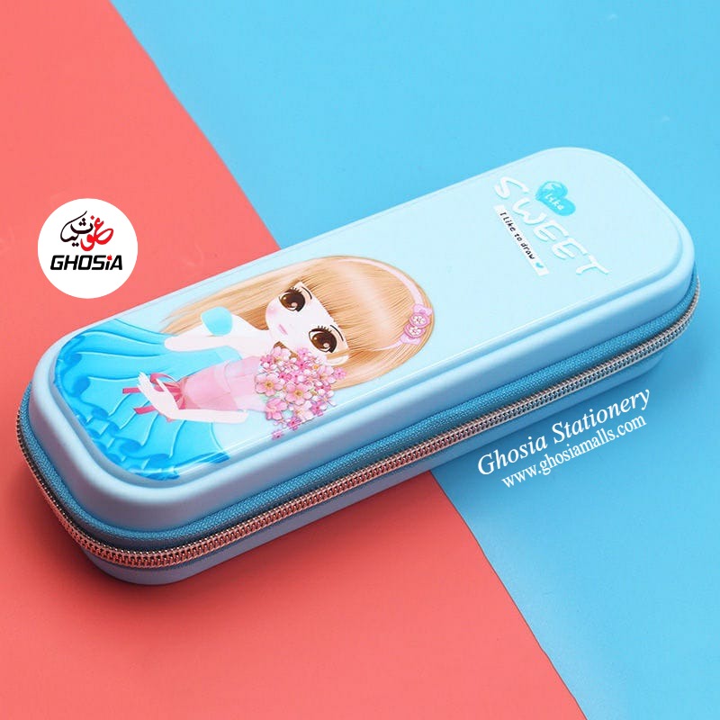 Beautiful Cute Characters Geometry Box Cartoon Geometry Pouch Themed Stationery Pouches For Kids - Ghosia Mall's