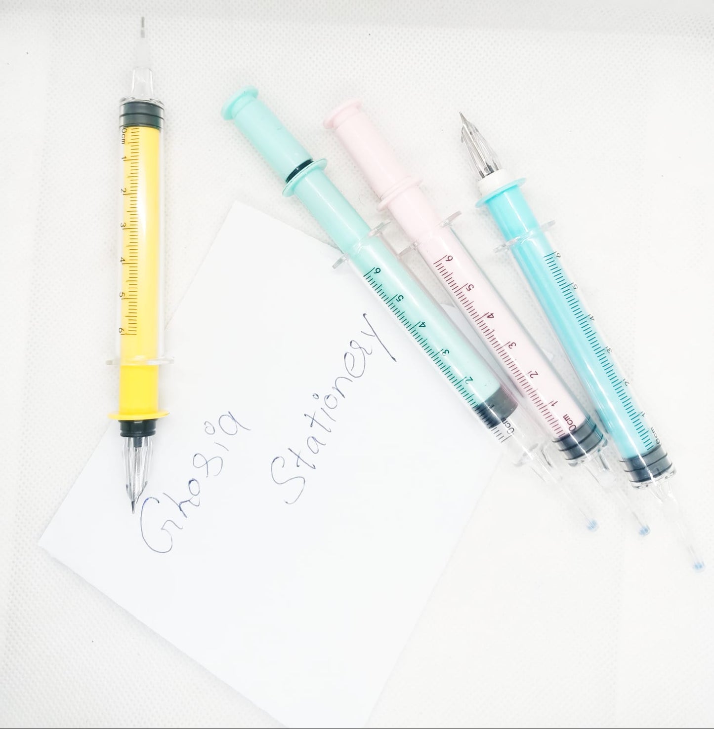 Colorful Unique Style Fountain Pens For Stationery Lovers Syringe Style Pen With Colorful Body Smooth Ink Flow Fountain Pen With Cartridge - Ghosia Mall's