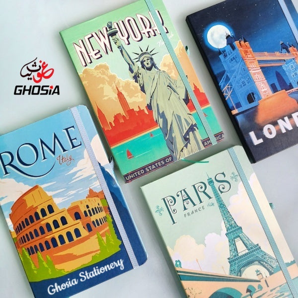 Famous Countries Hard Cover Colorful 160 Pages Travel Pocket Diary - Ghosia Mall's