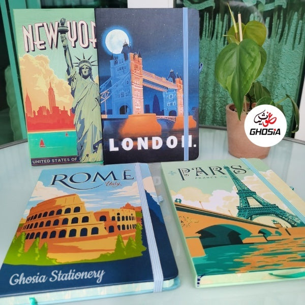 Famous Countries Hard Cover Colorful 160 Pages Travel Pocket Diary - Ghosia Mall's