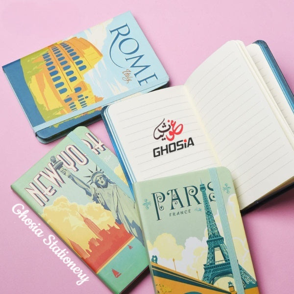Famous Countries Hard Cover Colorful 160 Pages Travel Pocket Diary - Ghosia Mall's