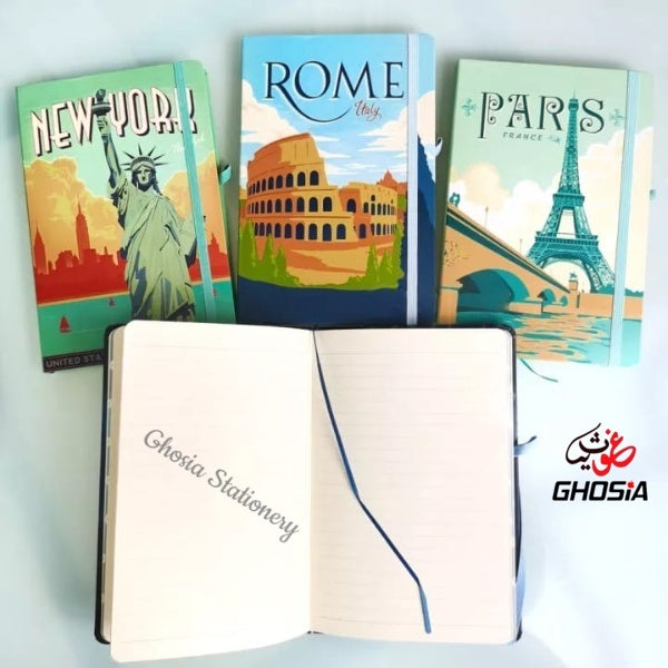 Famous Countries Hard Cover Colorful 160 Pages Travel Pocket Diary - Ghosia Mall's