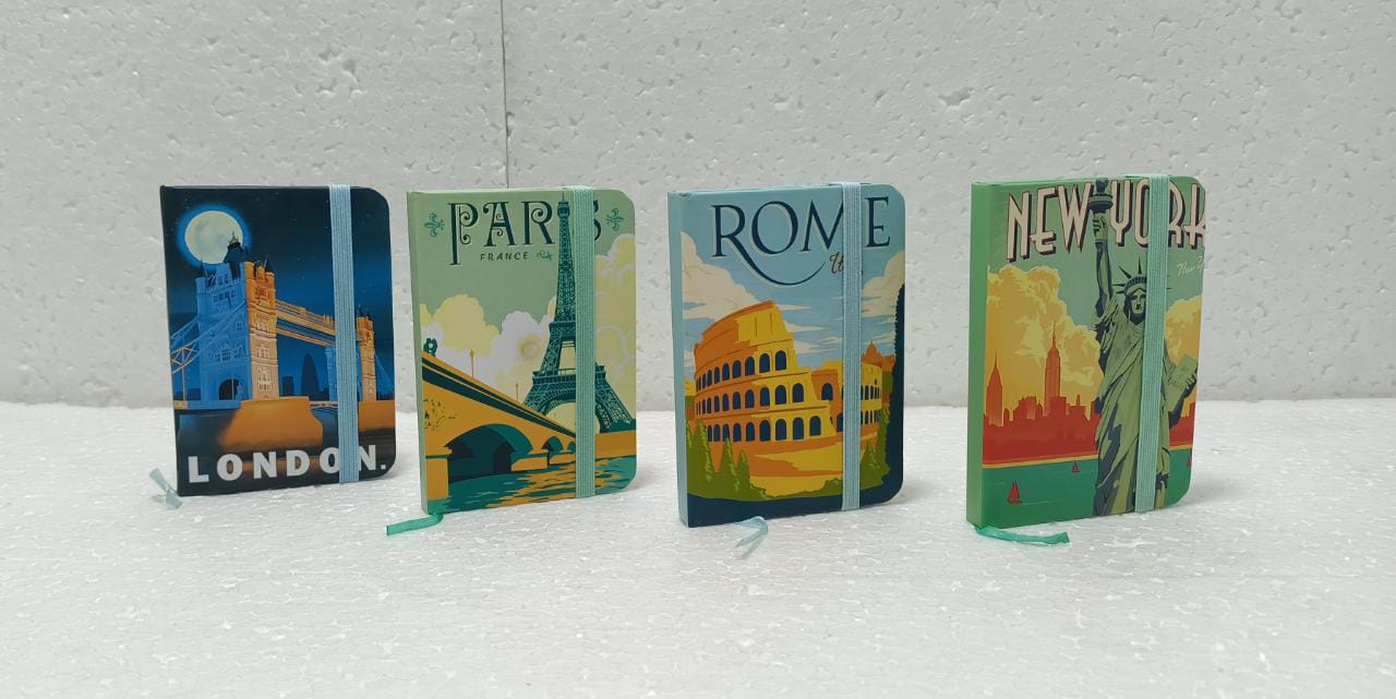Famous Countries Hard Cover Colorful 160 Pages Travel Pocket Diary - Ghosia Mall's