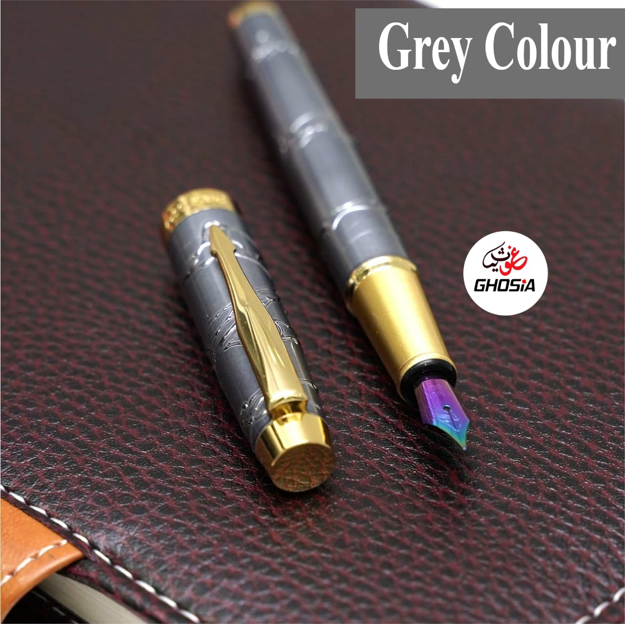 DIKAWEN Branded Fountain Pen Carved Design Full Metal Body Luxury Style Heavy Body Fountain Pen - Ghosia Mall's