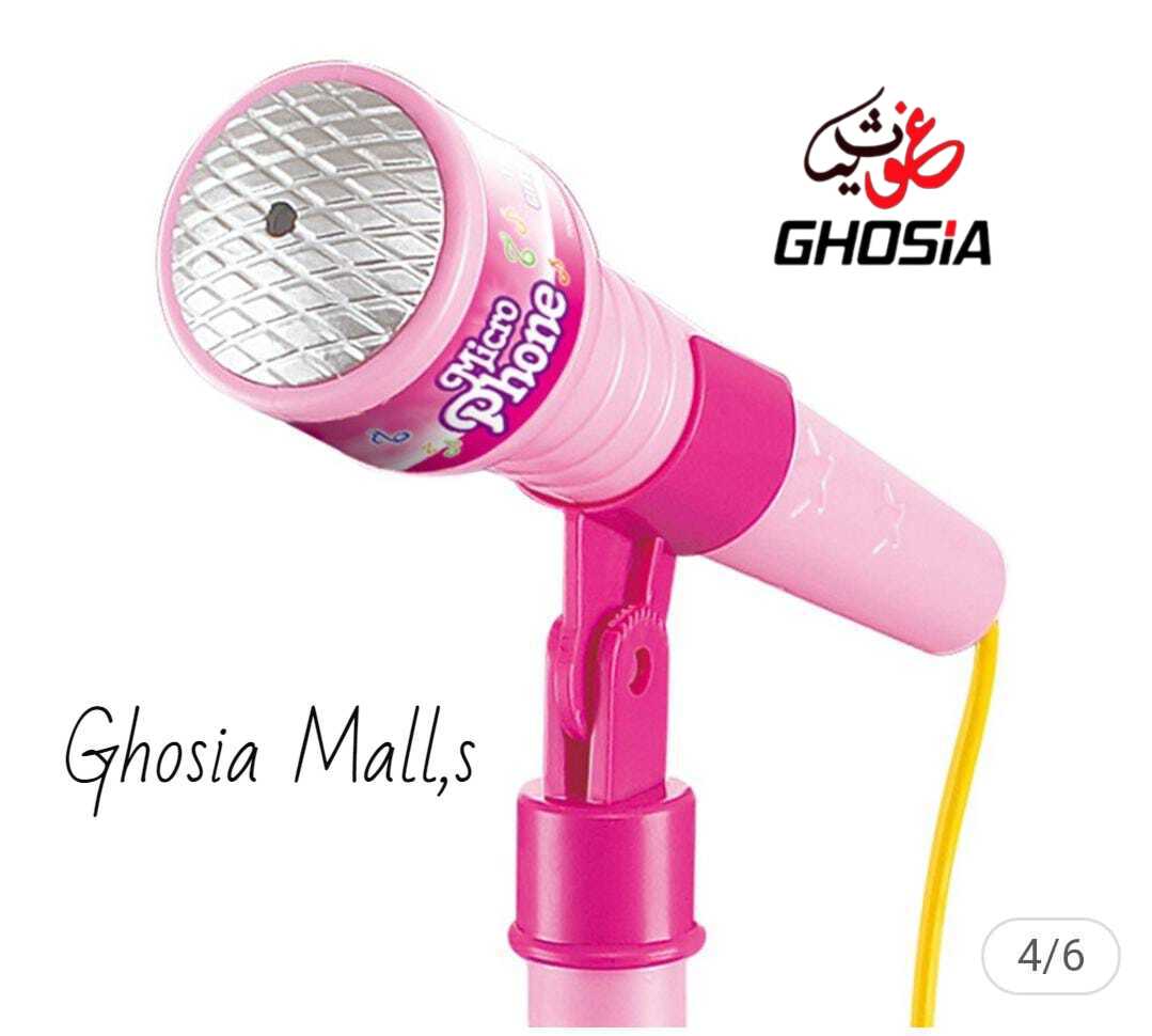 Singer Microphone & Adjustable Stand with Mobile Phone Connect option Double Microphones Set for Kids - Ghosia Mall's