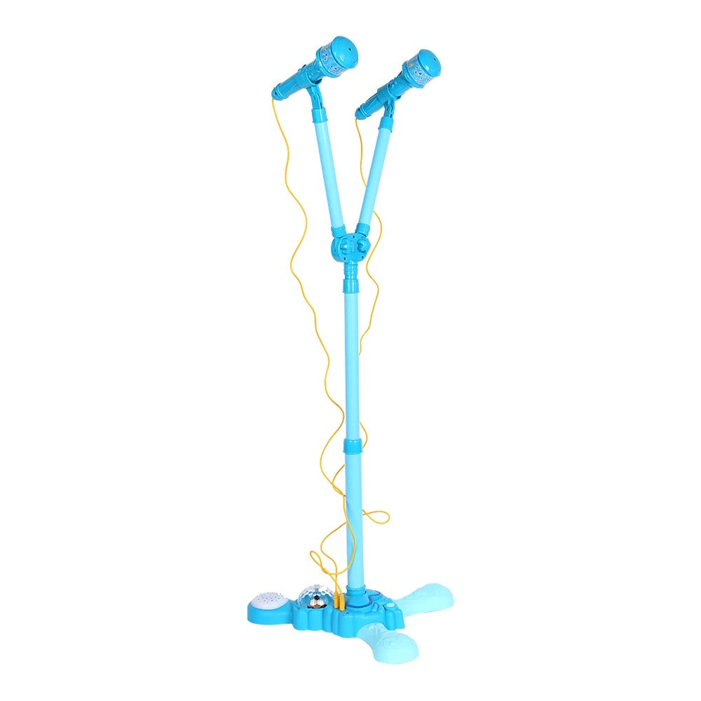 Singer Microphone & Adjustable Stand with Mobile Phone Connect option Double Microphones Set for Kids - Ghosia Mall's