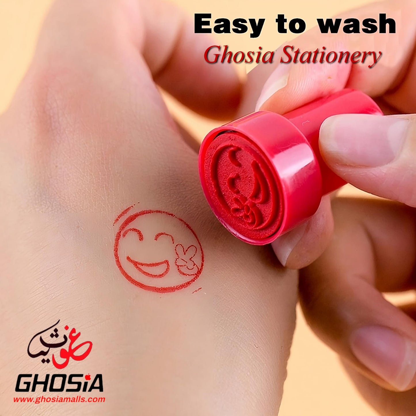 Emoji Stamp Smiley Face Self Inking Stamps for Arts and Crafts Silly Face 10 Pcs Stamp For Kids - Ghosia Mall's
