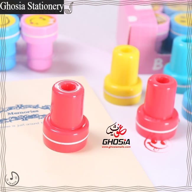 Emoji Stamp Smiley Face Self Inking Stamps for Arts and Crafts Silly Face 10 Pcs Stamp For Kids - Ghosia Mall's