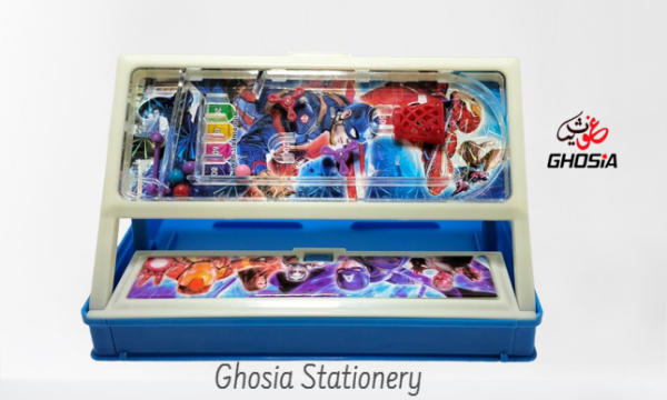 Kids Favorite Cartoon Characters Geometry Box With Game And Writing & Drawing White Board - Ghosia Mall's