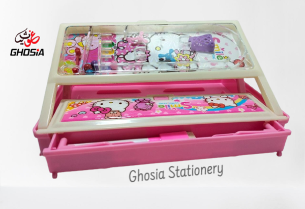 Kids Favorite Cartoon Characters Geometry Box With Game And Writing & Drawing White Board - Ghosia Mall's