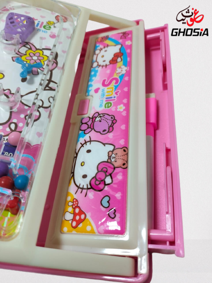 Kids Favorite Cartoon Characters Geometry Box With Game And Writing & Drawing White Board - Ghosia Mall's