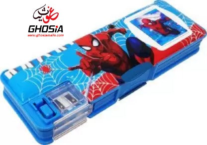 Kids Cartoon Character Double Side Magnetic Geometry Box With Calculator Stationery Organizer For Boys & Girls - Ghosia Mall's
