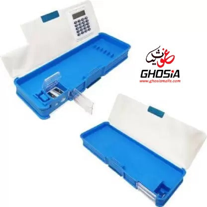 Kids Cartoon Character Double Side Magnetic Geometry Box With Calculator Stationery Organizer For Boys & Girls - Ghosia Mall's