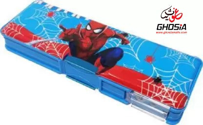 Kids Cartoon Character Double Side Magnetic Geometry Box With Calculator Stationery Organizer For Boys & Girls - Ghosia Mall's