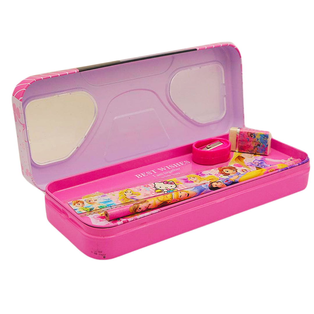 Kids Metallic Geometry Box With Stationery Gift For Boys & Girls