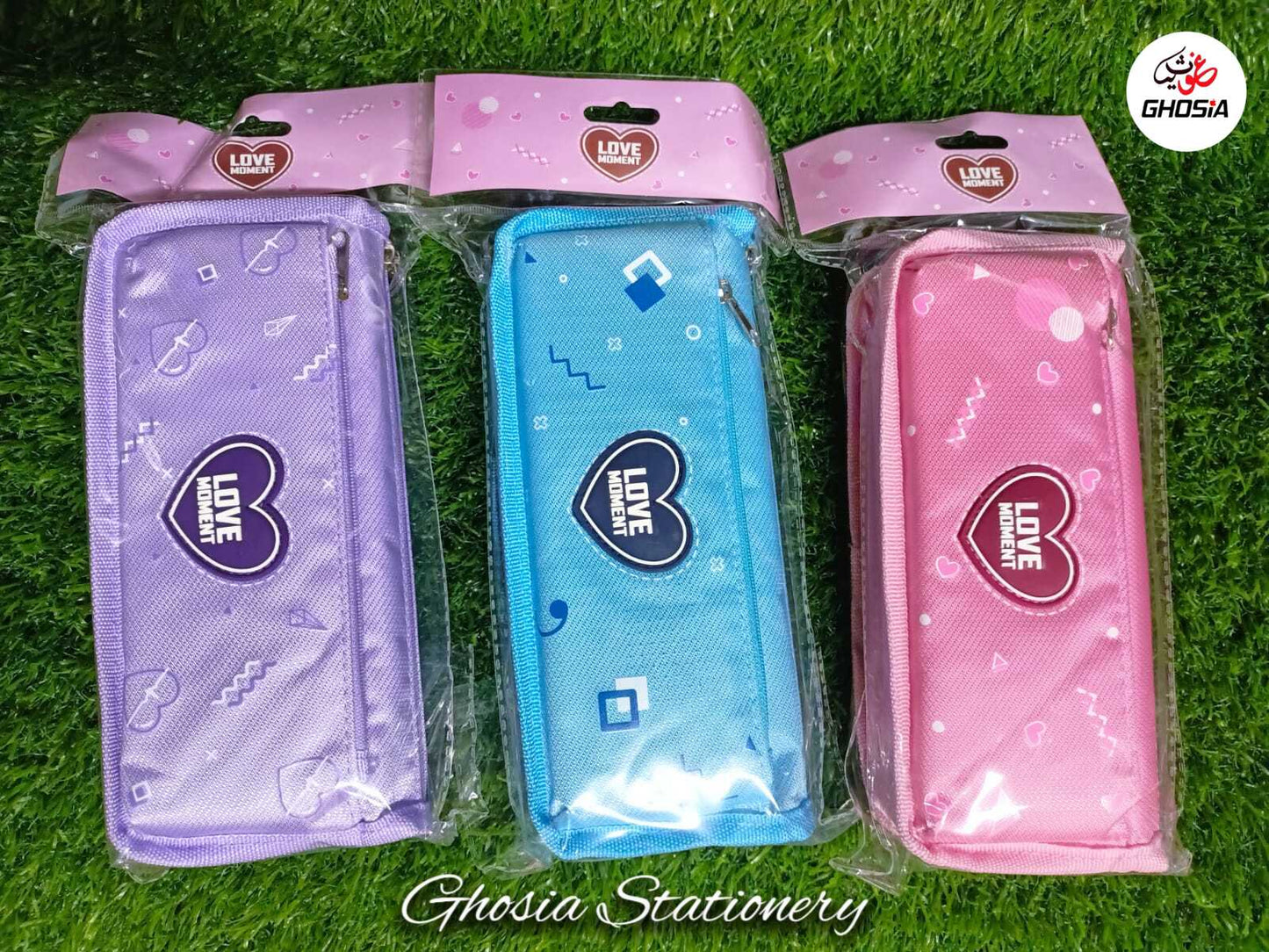 Beautiful Geometry Pouch For Girls & Boys-Moving Forward Love Moments Stationery Pouches - Ghosia Mall's