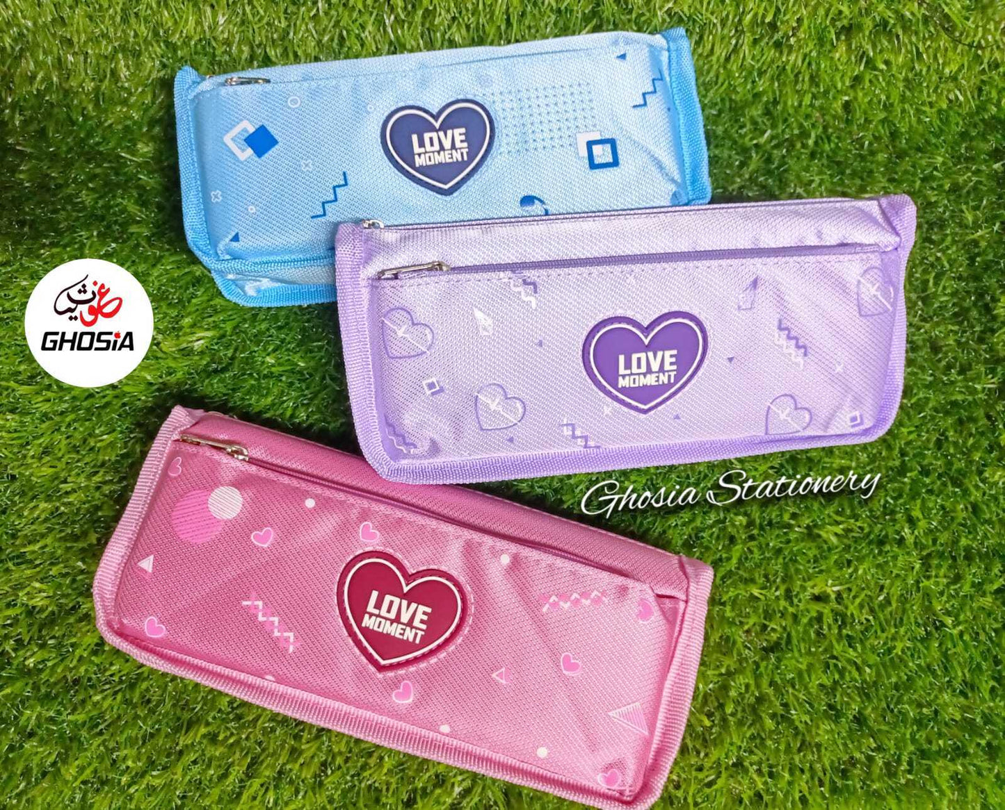 Beautiful Geometry Pouch For Girls & Boys-Moving Forward Love Moments Stationery Pouches - Ghosia Mall's