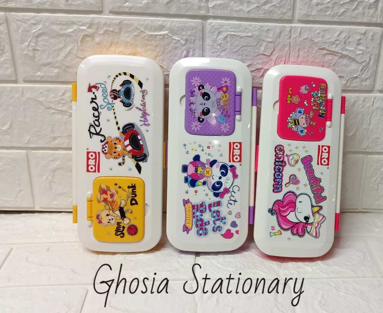 ORO Pencil box for kids With Mirror & Comb Beautiful Box for Schools Supplies and Other Stationery - Ghosia Mall's