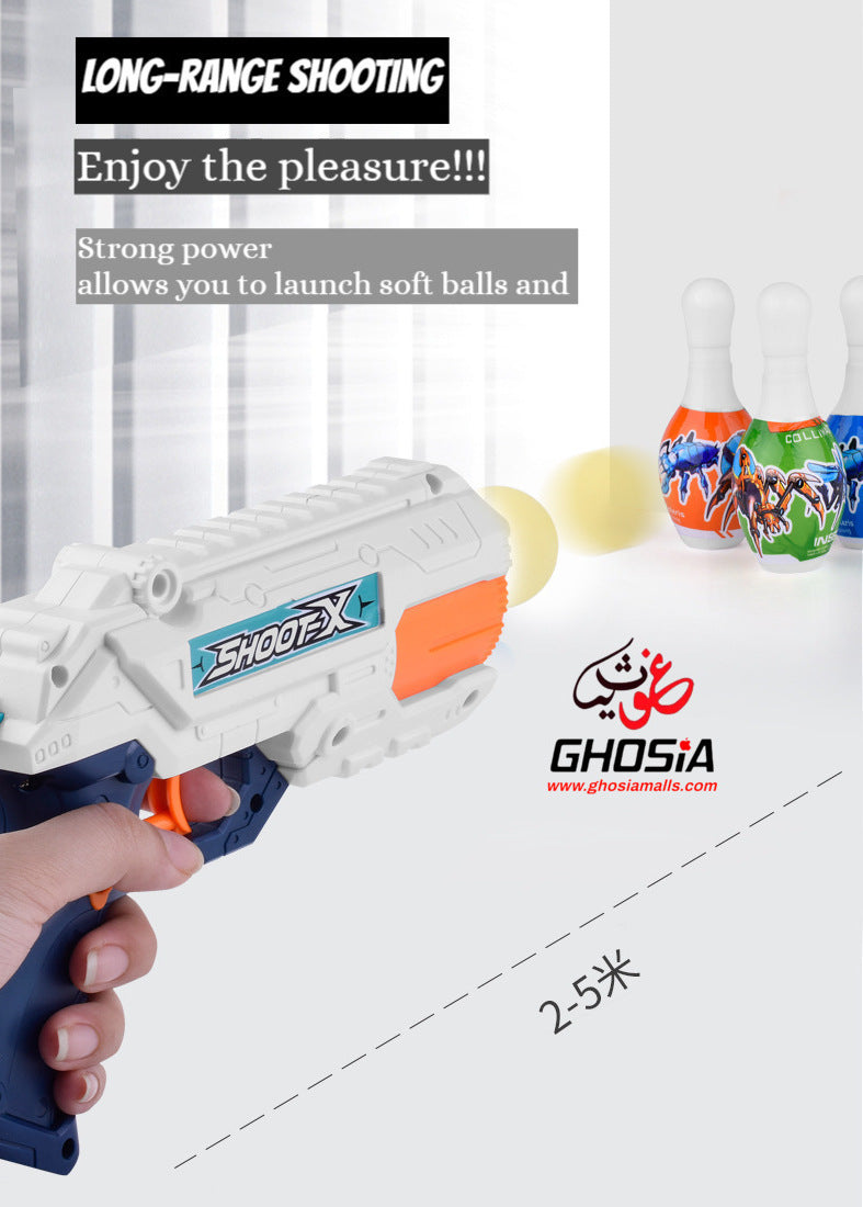 Toy Gun 2 in 1 Magic Blaster Ball Shooter Gun and Water Shooting Toys for Kids With Target Pins Action Toys For Kids - Ghosia Mall's