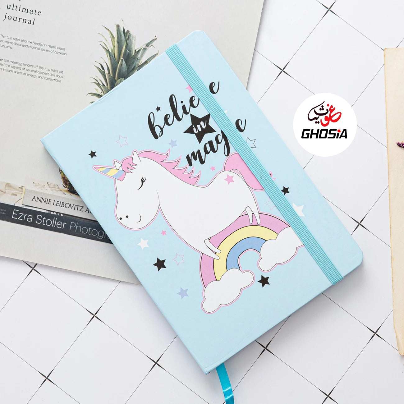 Unicorn Theme Journal Notebook Cute Kawaii Unicorn Printing Notebook Cartoon Diary Planner Notepad for Kids - Ghosia Mall's
