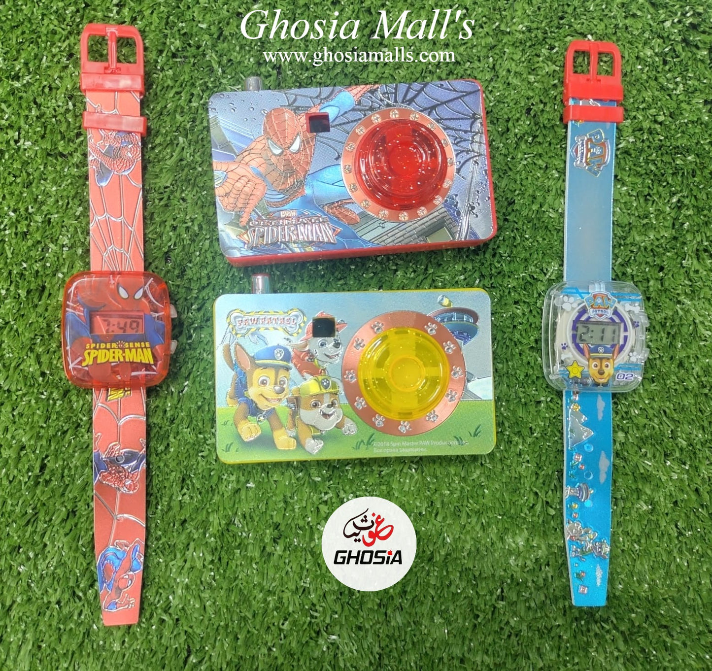 Cartoon Themed Toy Camera And Watch One Click Camera Toy & Soft Themed Wearable Wrist Watch - Ghosia Mall's