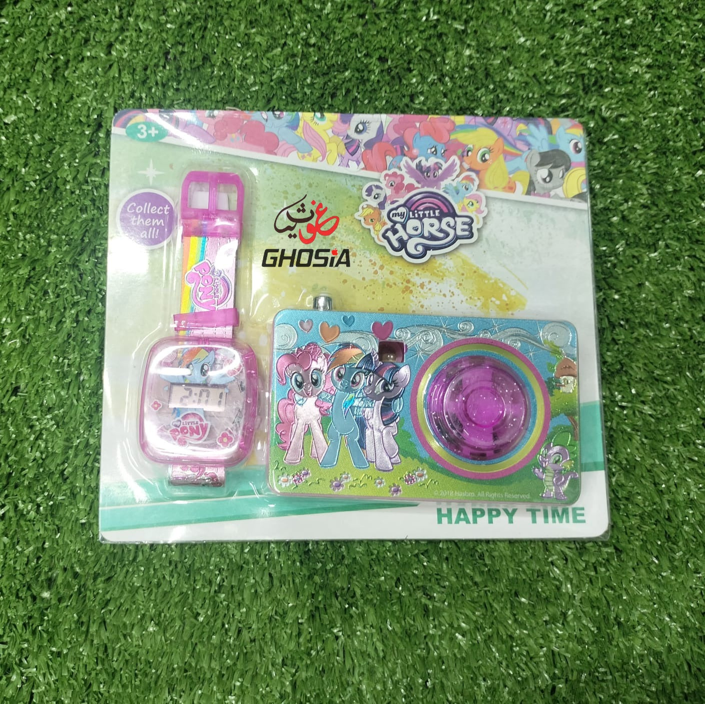 Cartoon Themed Toy Camera And Watch One Click Camera Toy & Soft Themed Wearable Wrist Watch - Ghosia Mall's