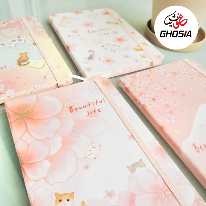 Kitty Theme Soft Colorful Cover Diary Hardcover Notebook Stationery Diary A7 Mini Pocketbook School - Ghosia Mall's