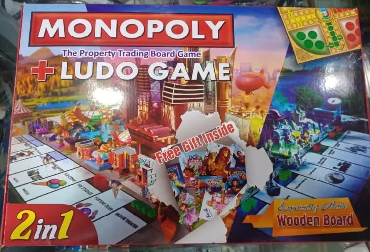 Monopoly Game & Ludo (2 in One Pack) Ghosia Sports - Ghosia Mall's