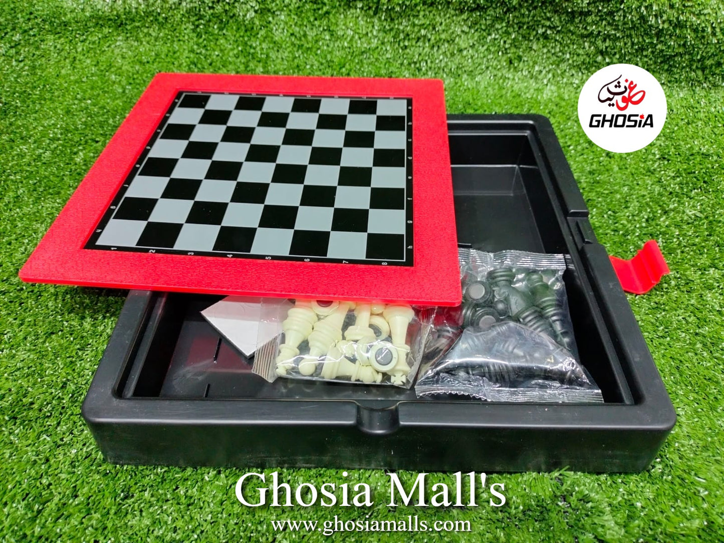 Chess Board Game with Storage Compartment I Best Classic Board Game Set for Kids, Adults, Family & Friends I Portable Educational Travel Chess - Ghosia Mall's