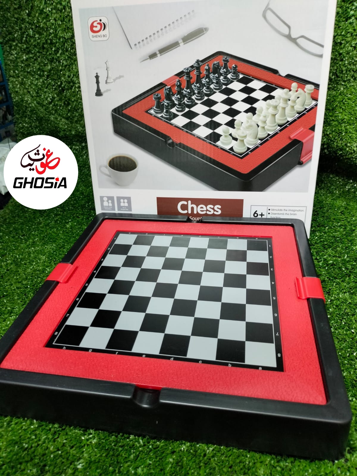 Chess Board Game with Storage Compartment I Best Classic Board Game Set for Kids, Adults, Family & Friends I Portable Educational Travel Chess - Ghosia Mall's